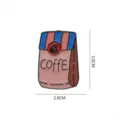 Retro cartoon coffee bag enamel pin cute lapel badge artistic metal fashion accessories - YH1602# Style / Without Card
