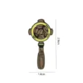 Detailed view of a vintage coffee portafilter enamel pin, measuring 2.9x1.4cm. Cute coffee badge. - YH1676# Style