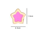 Metal star brooch detail, pink enamel finish, compact badge size for bags and clothing accessories. - Pink Pentagram (1418#) / Without Card