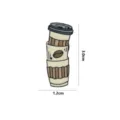 Cute stacked coffee cup enamel pin, retro cartoon style metal badge for clothes and bags. - YH1680# Style