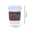 Coffee cup enamel pin detail view, cute metal brooch badge accessory for clothing. - Coffee (Without Cardboard Backing) YH199#