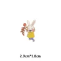 Cute cartoon rabbit enamel brooch pin festive red animal badge for clothing bag backpack gift - Firecracker Rabbit (YH1093) / With Card