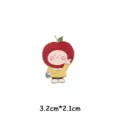 Cute apple girl enamel brooch, alloy cartoon fruit pin for clothes, bags, and gifts. - Apple Kid YH1124# (With Cardboard Packaging)