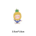 Cute pineapple girl enamel pin cartoon fruit brooch alloy clothing bag decorative badge accessory - Pineapple Kid (With Cardboard for Self-Assembly) YH1125#