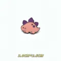 Cute pink dinosaur enamel pin brooch badge for backpacks and clothes, detailed close-up shot. - YH268# (Without Card Packaging)