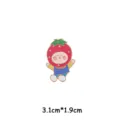 Cute strawberry girl alloy enamel brooch cartoon fruit pin clothing bag cute fashion badge gift - Strawberry Kid (With Cardboard for Self-Assembly) YH1126#