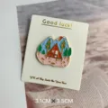 Creative forest cabin enamel pin cute badge lapel accessory backpack decoration - Forest Cabin (With Card)