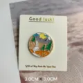 Landscape Enamel Pin Nature Mountain Waterfall Badge Cute Lapel Collar Pin Brooch Accessory - Sunny Avenue (With Card)