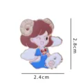 Broche en alliage émaillé mignon de dessin animé du zodiaque Bélier pour femmes. - Sans Emballage Carton (YH1070#)