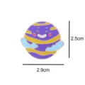 Cute cartoon space planet metal brooch enamel badge Japanese style clothing accessory pin - YH1308 Planet / Without Card