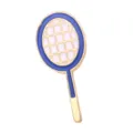 Spilla da risvolto in metallo con racchetta da tennis blu e bianca per borsa abbigliamento. - Racchetta da badminton (senza confezione in carta di testa) YH1401