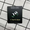 Cute sleeping panda enamel pin badge with bamboo design, stylish metal lapel pin for clothes and bags. - Sleeping Panda (With Cardboard)