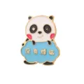 Cute panda enamel pin brooch with blue cloud design, metal fashion apparel accessory. - Panda Style(YH1232) / With Card