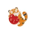 Cute cartoon tiger enamel pin brooch with lucky text, stylish metal badge for student gift. - Tiger Style(YH1234) / With Card