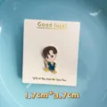 Cute cartoon constellation metal enamel pin badge for daily wear and backpack decoration. - With Cardboard Packaging (YH1063#) / Libra