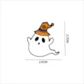 Halloween cute ghost enamel pin witch hat brooch badge metal fashion jewelry gift accessory - 1563# (Without Cardboard Packaging)
