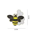 Close-up detail of the cute bee and honeycomb alloy enamel brooch pin, exquisite craftsmanship. - YH1698# (Without Card Packaging)
