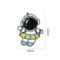 Detailed view of the cute astronaut enamel pin, showing dimension and metal badge craftsmanship. - YH1687# Style / Without Card