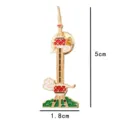 Close-up detail view of Chinese architectural landmark enamel brooch pin, delicate metal craft. - Oriental Pearl Tower (YH1243) / Without Card