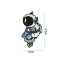 Astronaut enamel pin badge detail close-up metal craft, cute space theme accessory. - YH1688# Style