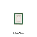 Mahjong tile enamel brooch pin, green and white Chinese style metal badge accessory 2.5cm - Mahjong White Board Tile (with Cardboard, Self-Assembly) YH1101GZ