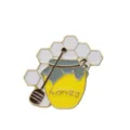 Cute Honey Jar Enamel Pin Cartoon Honeycomb Brooch Badge Cute Fashion Metal Jewelry Gift - YH1697# (With Backing Card Self-Assembly)