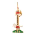 Creative Chinese landmark enamel brooch metal tower pin fashion clothing bag accessory gift - Oriental Pearl Tower (YH1243) / With Card