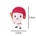Cute cartoon baseball boy enamel pin, alloy electroplated brooch for clothes, bags, and gifts. - YH1273 (Without Cardboard Backing)