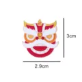 Chinese style lion dance enamel pin metal alloy brooch badge 3x2.9cm clothing collar accessory - YH1160 / Without Card