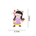 Cute cartoon anime girl enamel pin brooch badge for stylish clothing and backpacks - YH1312 Style / Without Card