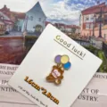 Cute cartoon monkey enamel pin with colorful balloons metal brooch badge jewelry accessory variant - Balloon Monkey (With Card)