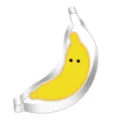 Stainless steel banana cookie cutter detail view, cute fruit shape baking tool with insert card. - Banana Shape