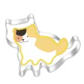 Stainless steel cat cookie cutter, cute calico cat baking mold for fondant and pastry tools - Cat 7191