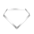 Stainless steel diamond shaped cookie cutter for romantic wedding and Valentine tool. - Diamond