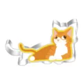 Vista dettagliata tagliabiscotti gatto in acciaio inossidabile, ideale per dolci fatti in casa. - Gatto 7213
