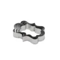 Stainless steel plaque cookie cutter set, nested design for baking, durable metal frame. - M7000-3