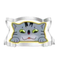 Vista di dettaglio del taglia biscotti gatto in acciaio inossidabile, stampo da forno per dolci. - Gatto 7216