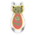 Primo piano dettagliato del tagliabiscotti gatto in acciaio inossidabile per dolci. - Gatto 7217