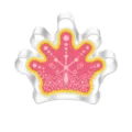 Stainless steel crown cookie cutter with pink insert for DIY baking pastry mold kitchen tool - Crown Style C