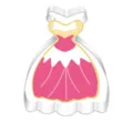 Stainless steel princess dress cookie cutter for baking lovely pastry kitchen molds - 7008