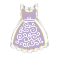 Stainless steel dress cookie cutter for baking pastry and cake decorating main view. - 7057