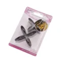 Stainless steel forsythia flower petal fondant cake cutter set baking tool model A386. - Blister Card Packaging