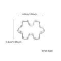 Tagliapasta biscotti puzzle in acciaio inox piccola dimensione stampo da forno dolci - Taglia S