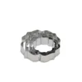 Stainless steel cookie cutter detail view, nested scalloped round shape for baking. - M7000-7