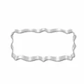 Stainless steel cookie cutter with European wavy border shape for baking biscuits and cake cutting. - 7305