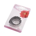 Stainless steel peony petal cake fondant cutter molds set for baking and cake decorating. - Blister Card Packaging
