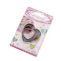 Set 3 tagliapasta a cuore in acciaio inox per decorazione torte e dolci fai da te - Imballaggio in Blister