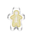 Halloween skeleton gingerbread man cookie cutter, stainless steel baking mold for spooky treats. - Gingerbread Man 7051