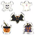Vista dettagliata di tagliabiscotti di Halloween in acciaio inossidabile con varie forme. - Modello C