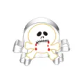 Stainless steel Halloween skull cookie cutter detail view, creative DIY baking pastry tool. - Skull 7265